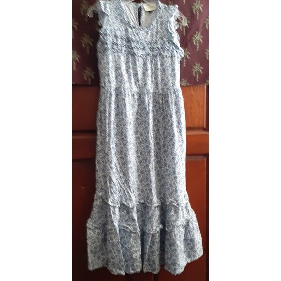 Coastal Cowgirl Boho Universal Thread Ruffled Cottagecore Floral Pockets Maxi S - Picture 4 of 11